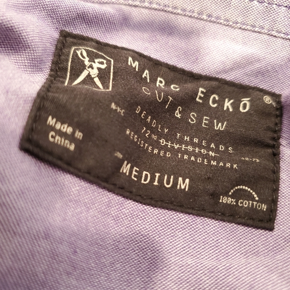 Marc Ecko Lavender Button Down Shirt - image 7